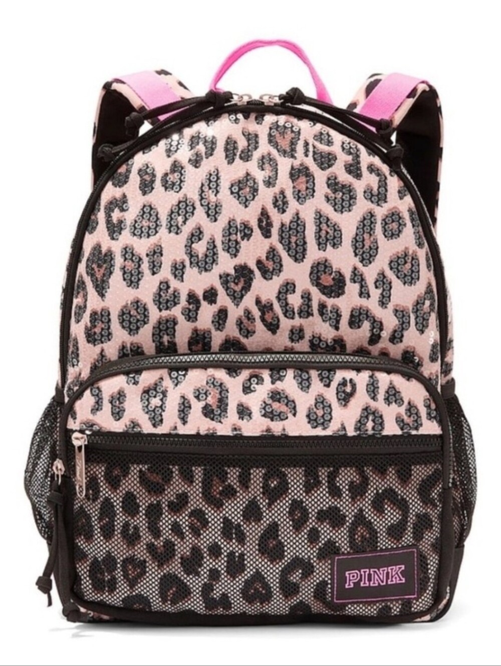 Victoria’s Secret PINK Sequin Leopard Print Backpack NWT